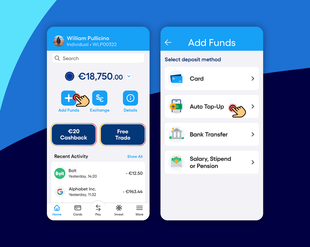 Auto Top up Feature Moneybase