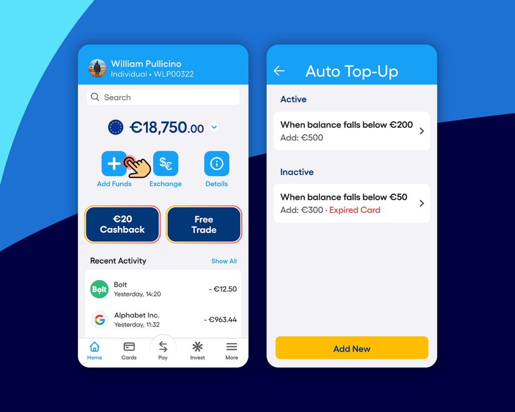 Auto Top up Feature Instructions